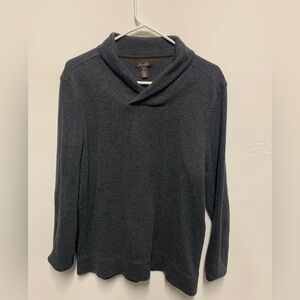 Charcoal Gray Cowl Shawl Neck Sweater